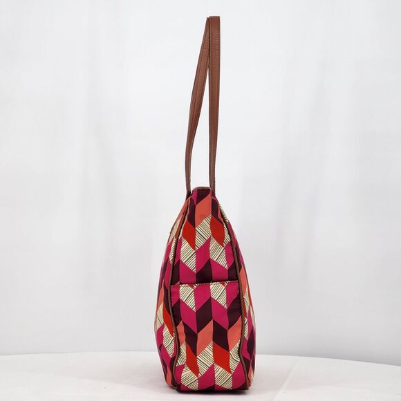 Vera Bradley 2016 Bohemian Chevron Preppy Poly Zip Top Tote Bag - Picture 4 of 12